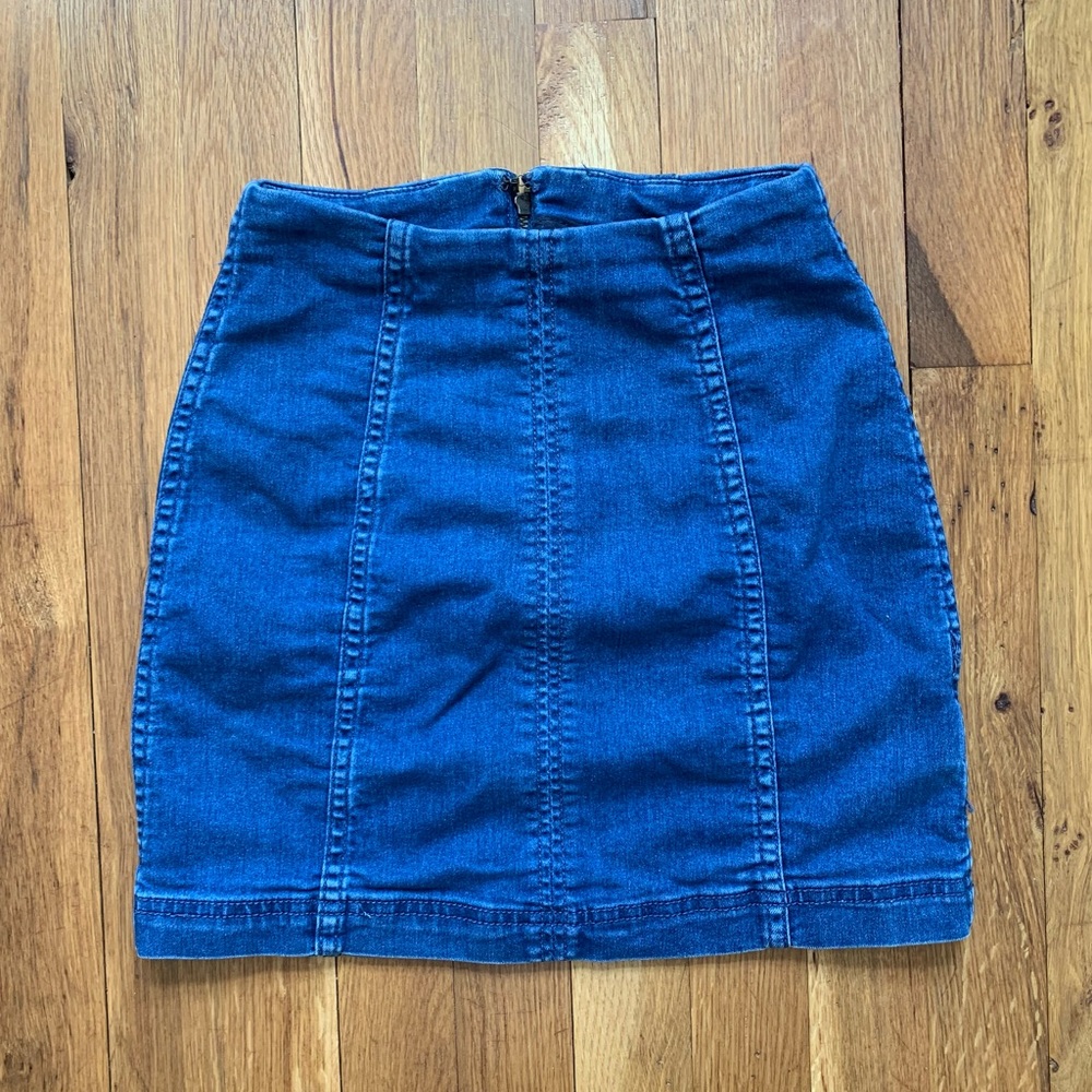 Free People Denim Mini Skirt